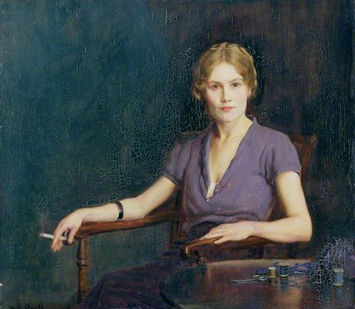 Frederick William Elwell, Girl With Cigarette