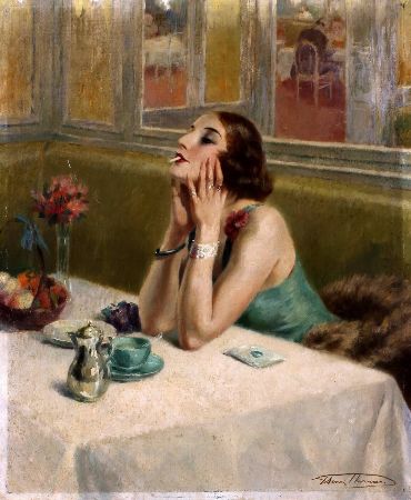 Henri Joseph Thomas, Woman With A Cigarette