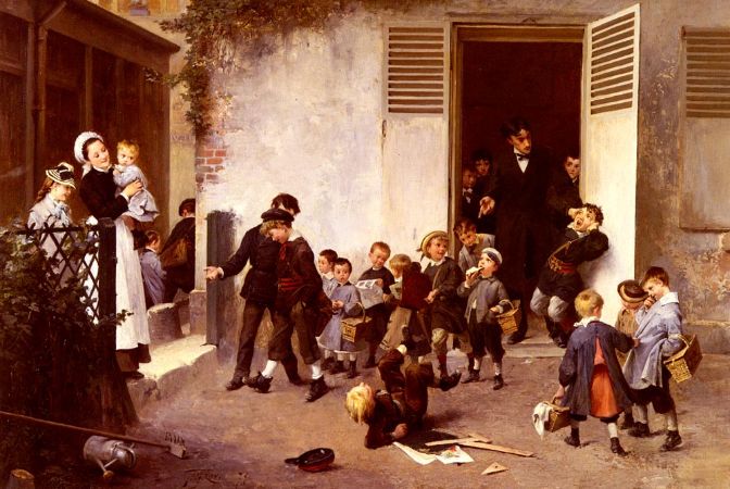Henry Jules Jean Geoffroy, Class Is Over, 1879