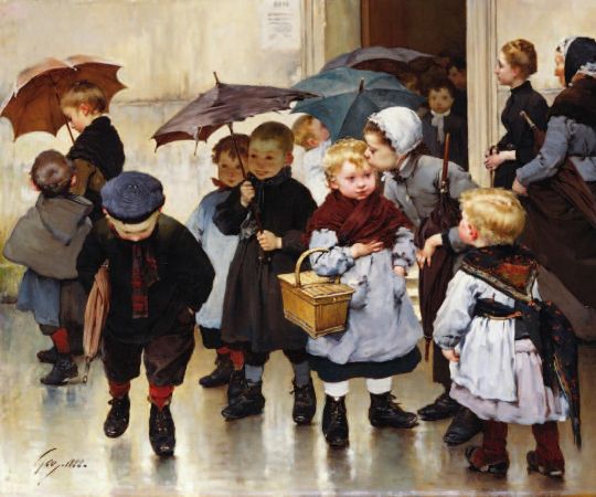 Henry Jules Jean Geoffroy, Leaving The Class, 1888
