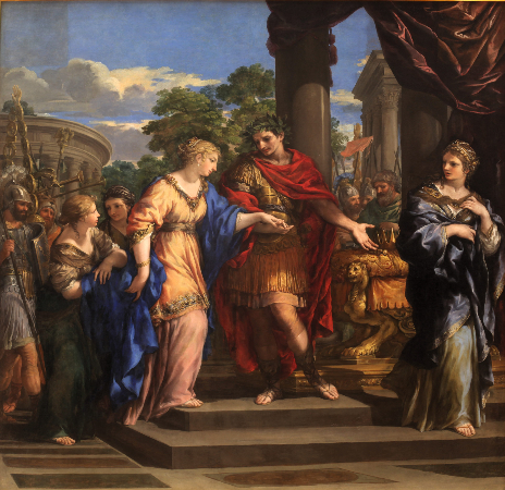 Pietro de Cortona, Caesar Giving Cleopatra The Throne of Egypt, 1637