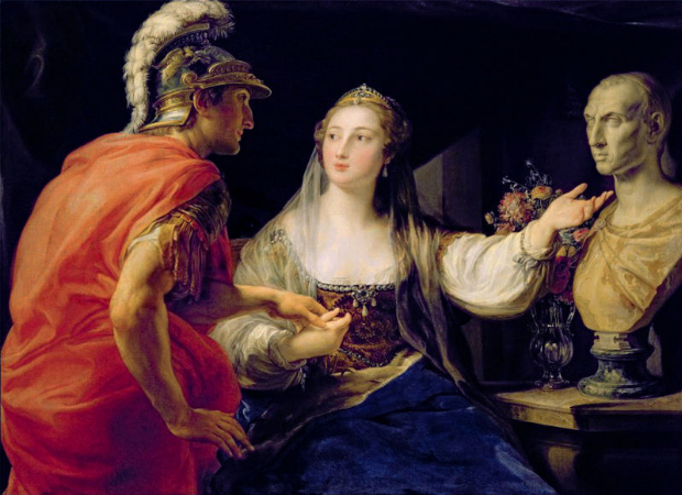 Pompeo Batoni, Cleopatra Showing Octavius The Bust of Julius Caesar