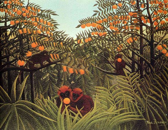 Henri Rousseau, Apes In The Orange Grove, 1910