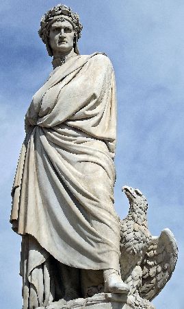Dante Alighieri, L'Italia, Santa Croce Square, Enrico Pazzi, 1865