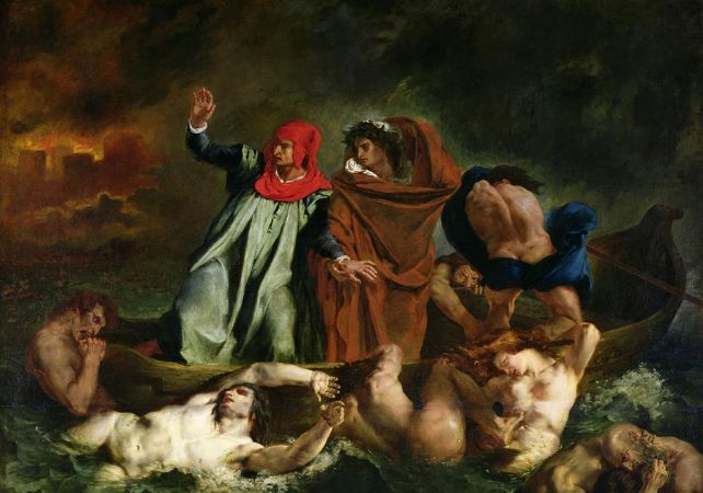 The Barque of Dante, Eugene Delacroix, 1822