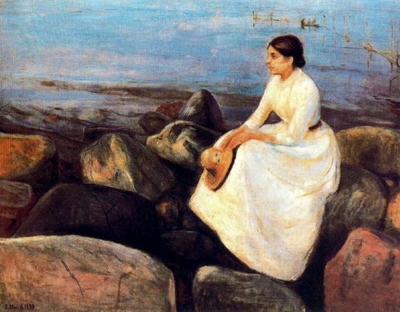 Edvard Munch, Summer Night, Inger On The Beach, 1889