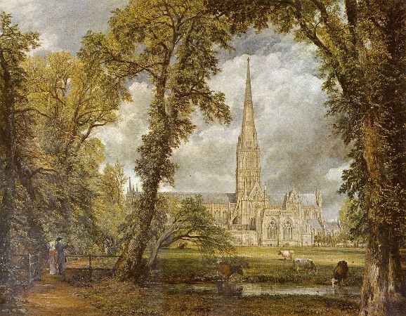 John Constable, Salisbury Cathedral From The Bishop's Grounds, 1825