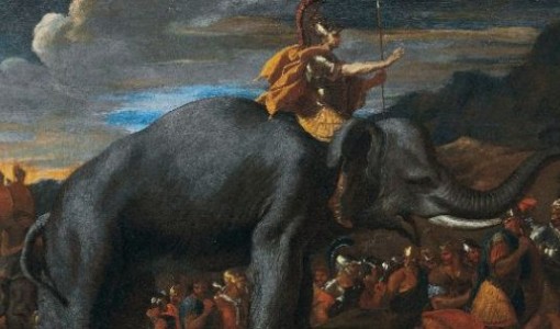 Nicolas Poussin, Hannibal Crossing The Alps On Elephants, 1625-1626