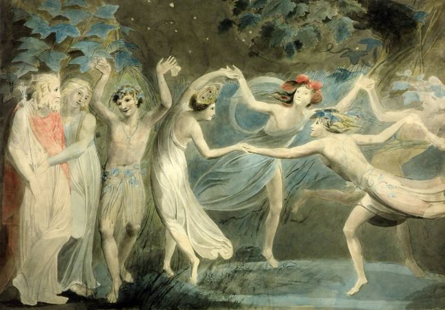 William Blake, Oberon, Titania and Puck With Fairies Dancing, 1786