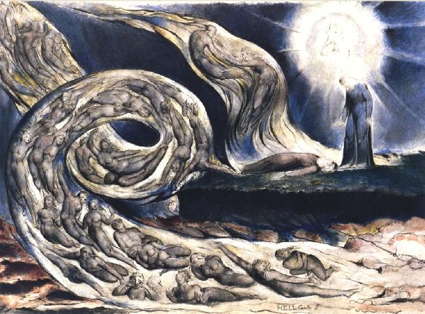 William Blake, The Lovers Whirlwind, 1824-27