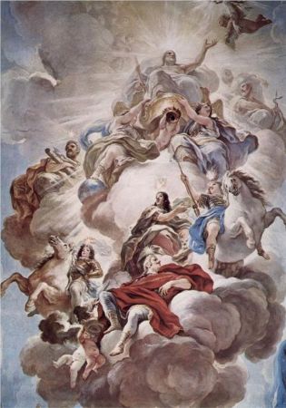 Luca Giordano, Triumph of the Medici In The Clouds of Mount Olympus, 1684-1686