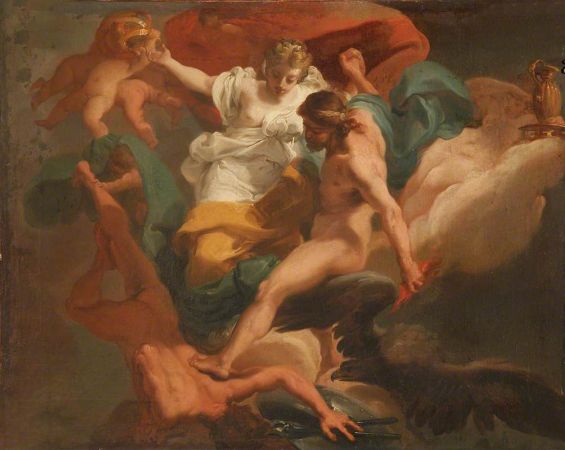 Ubaldo Gandolfi, Zeus with Hera Expelling Hephaestus