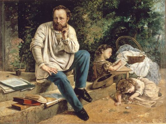 Gustave Courbet, Pierre Joseph Proudhon and His Children, 1865