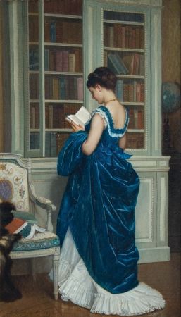 Auguste Toulmouche, In The Library, 1872