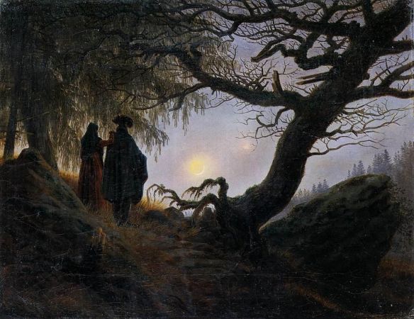 Caspar David Friedrich, Man And Woman Contemplating The Moon, 1824
