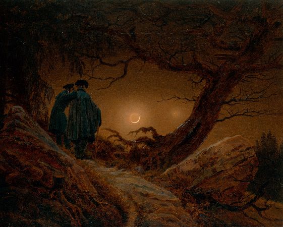 Caspar David Friedrich, Two Men Contemplating The Moon, 1825-30