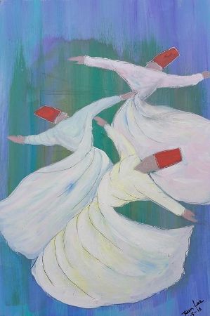 Jean Fassina, Three Sufi Whirling Dervishes In Istanbul