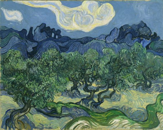 Van Gogh, Olive Trees In A Mountainous Landscape, 1889