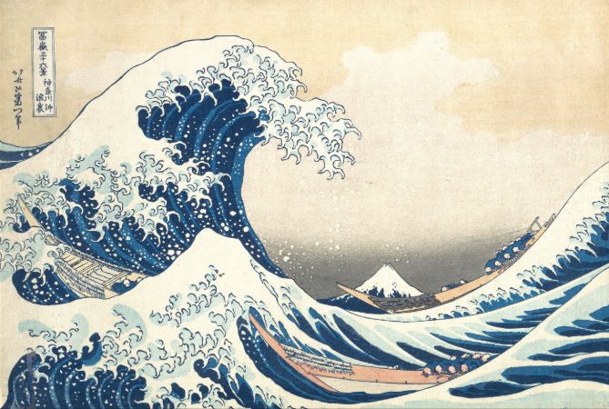 hokusai, The Great Wave off Kanagawa, 1832