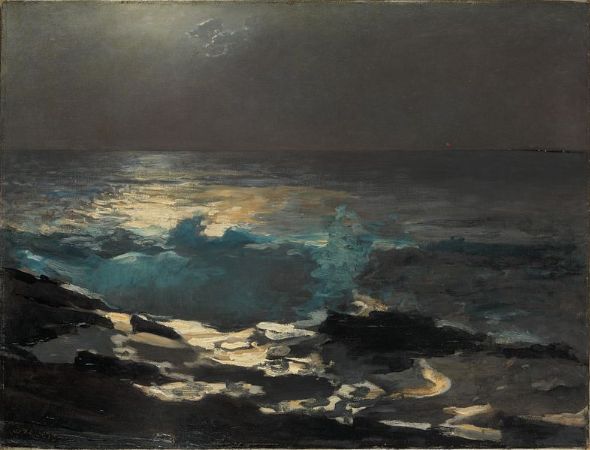Winslow Homer, Moonlight, Wood Island Light