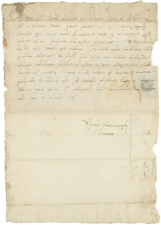 Machiavelli'nin 1516 tarihli mektubu