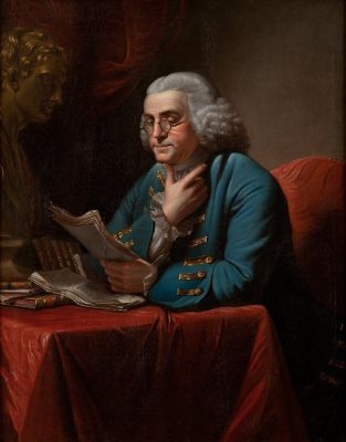 Charles Willson Peale, Portrait of Benjamin Franklin, 1772