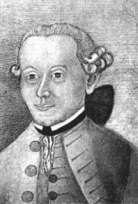 Gräfin Keyserling’in çizimi ile Kant, 1755