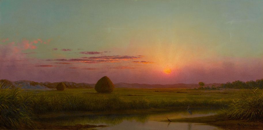 Martin Johnson Heade, Sunset Over The Marsh, 1876-82