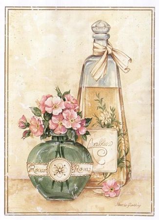 Çiçekli Parfüm Şişesi