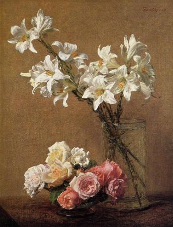 Henri Fantin-Latour, Roses and Lillies
