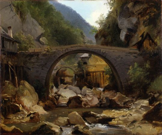 Théodore Rousseau, Mountain Stream in the Auvergne