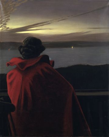 Harald Slott-Møller, Midsummer Night near Vejle Fjord, 1904
