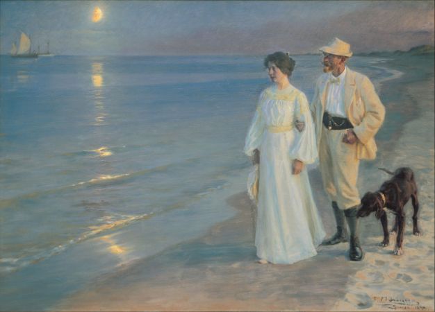 Peder Severin Krøyer, Summer Evening On The Beach At Skagen, 1899