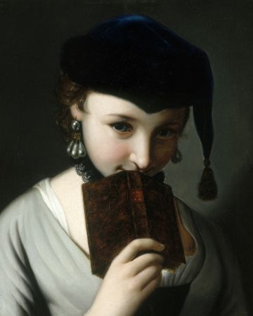 Pietro Antonio Rotari, A Young Woman in a Russian Hat Holding a Book, 1750'li yıllar