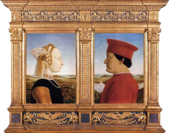Pıero Della Francesca, The Duke and Duchess of Urbino, 1465-66