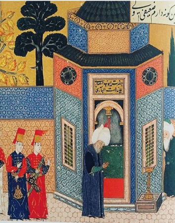 Kanûni Sultan Süleyman'ın Eyüp Sultan Türbesini Ziyareti,